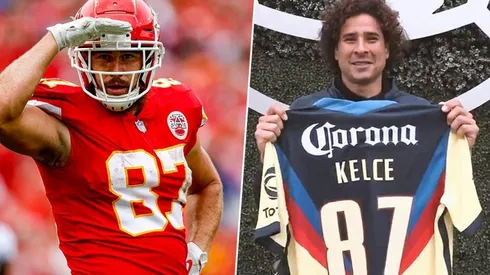 Guillermo Ochoa envió un jersey del América a Travis Kelce de Kansas City Chiefs.