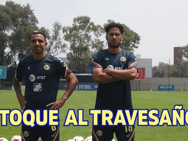 Divertido desafío al travesaño entre Escoboza y Valdez