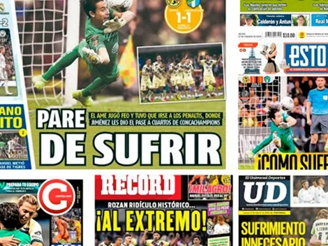 Las portadas de la agónica clasificación de América por penales