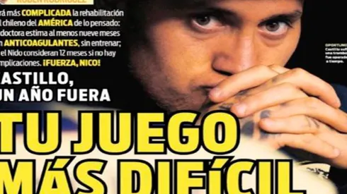 "Un año fuera": la portada de Récord sobre Nico Castillo