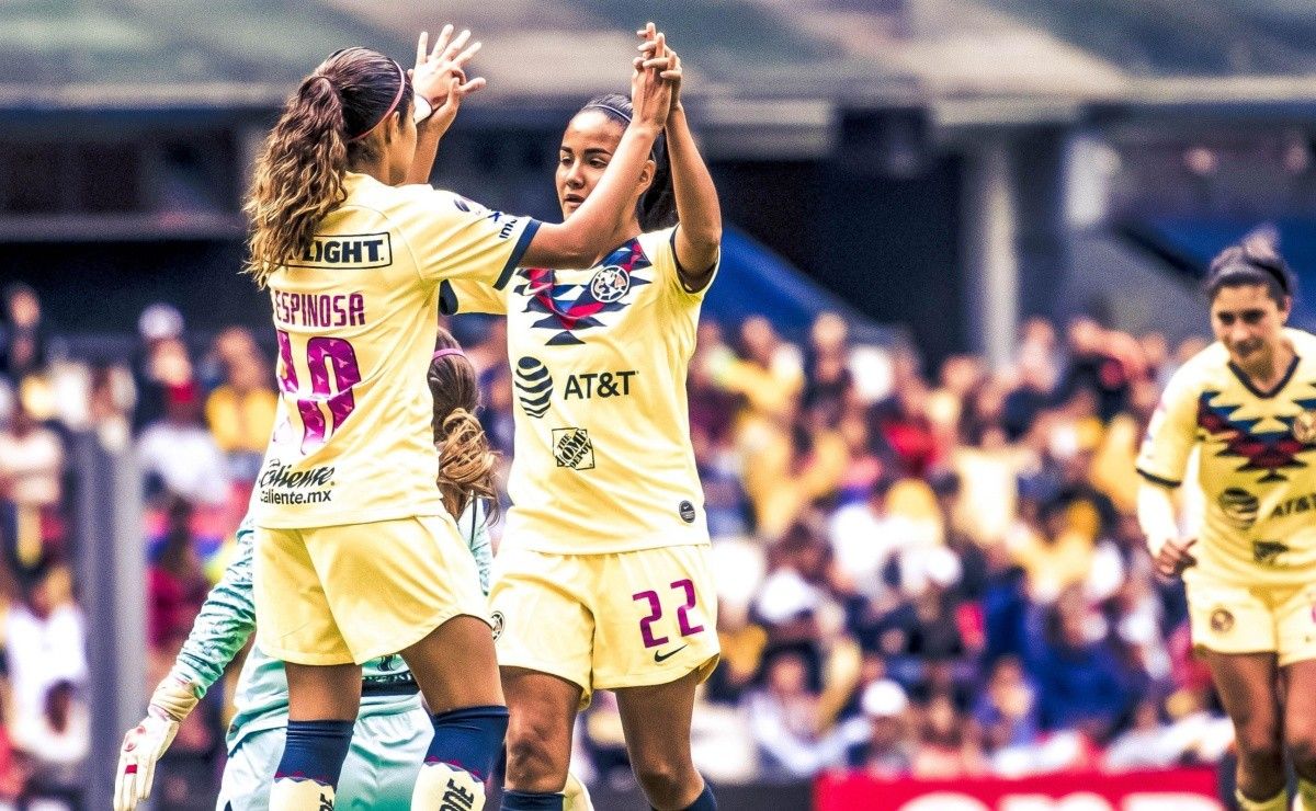 América golea a Necaxa en la Liga MX Femenil y se mete en puestos de ...