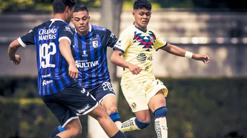 América enfrentando a Querétaro en la Sub 20.
