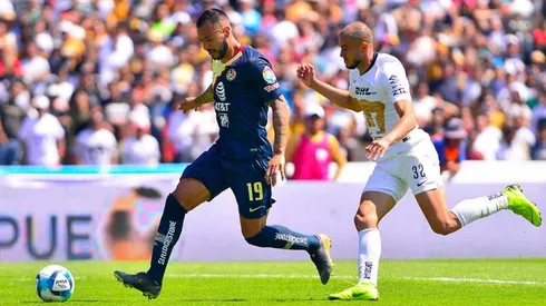 América enfrentando a Pumas en el Clausura 2019.
