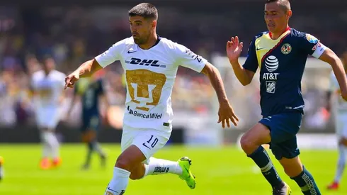 América enfrentando a Pumas en el Clausura 2019.