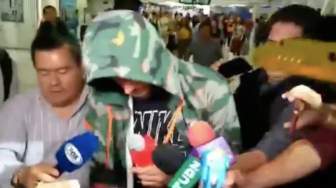 Jéremy Ménez en su llegada al aeropuerto.