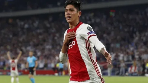 Edson Álvarez en el partido de la Champions League.