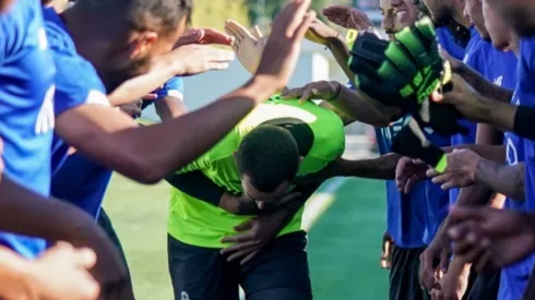 Novatada a Agustín Marchesín.