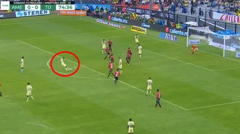 Guido Rodríguez en el 1-0 de América.