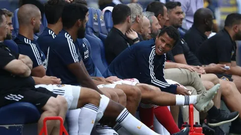 Giovani dos Santos en el partido de Los Ángeles Galaxy vs Houston Dynamo.