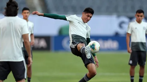 Edson Álvarez en el entrenamiento de México.