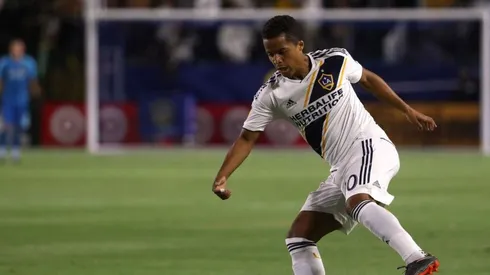 Giovani dos Santos en el partido de Los Ángeles Galaxy.