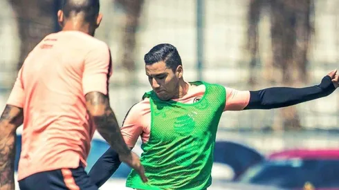 Jorge Sánchez en el entrenamiento de América.