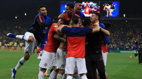 Chile celebrando su paso a las semifinales.