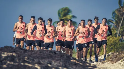 Alejandro Díaz entrenando en la pretemporada.