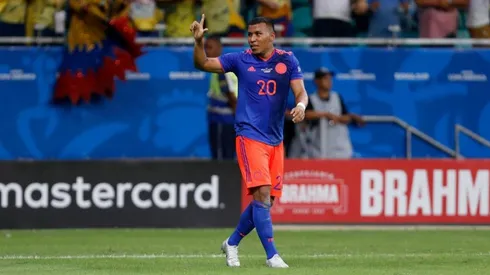 Roger Martínez en el encuentro ante Argentina.