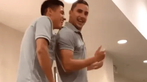 Jorge Sánchez en la novatada de la Selección Mexicana.