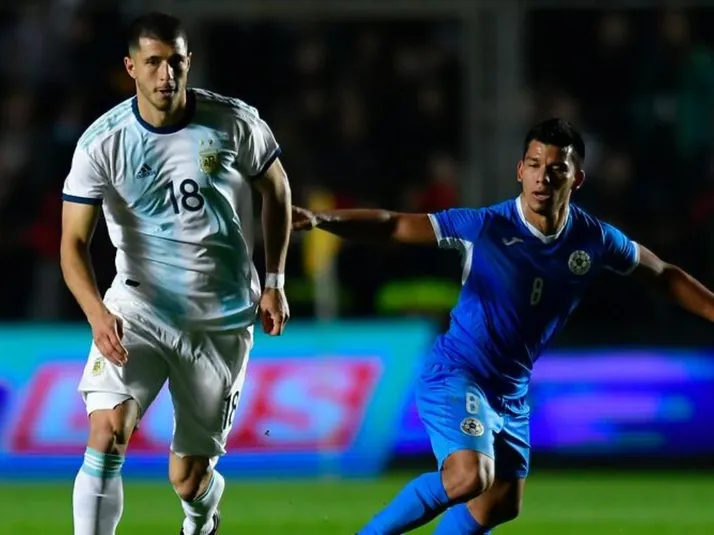 Guido Rodríguez estuvo presente en la goleada de Argentina sobre Nicaragua