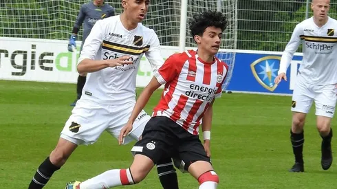 El joven talento mexicano consiguió su primer tanto este sábado con las Fuerzas Básicas del PSV