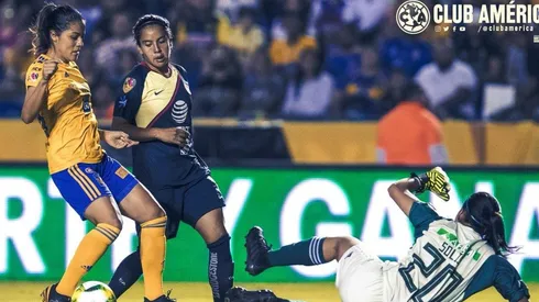 América Femenil enfrentando a Tigres.