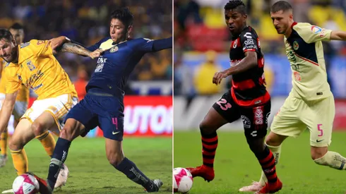 América enfrentando a Tigres y Tijuana por Liga MX.
