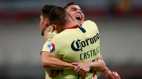 América celebrando el triunfo sobre Lobos BUAP.