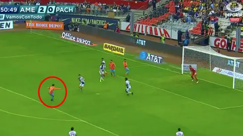 Cristian Insaurralde anotó el 3-0 sobre Pachuca.