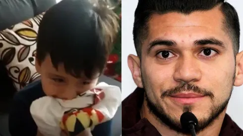 El niño lo abrazó muy agradecido