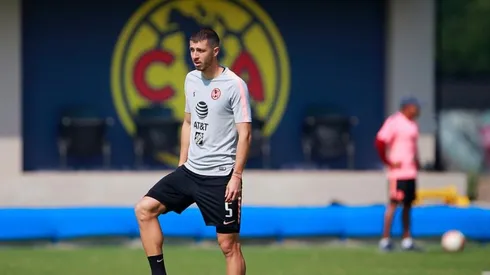 Guido Rodríguez preocupó al América en el entrenamiento de este martes.