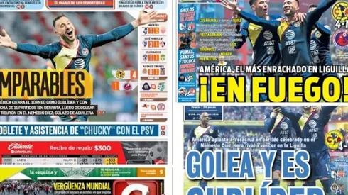 América se quedó con las portadas de los diarios.
