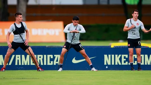 El plantel del América realizó el simulacro de sismo.