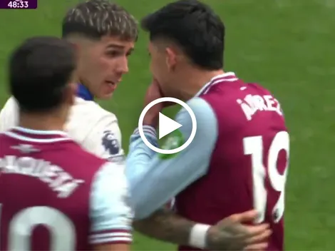 El reclamo de Edson Álvarez a Enzo Fernández en el West Ham vs Chelsea