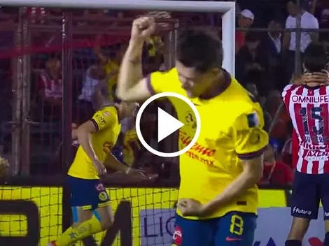 El emotivo festejo de Álvaro Fidalgo tras el gol del América ante Chivas