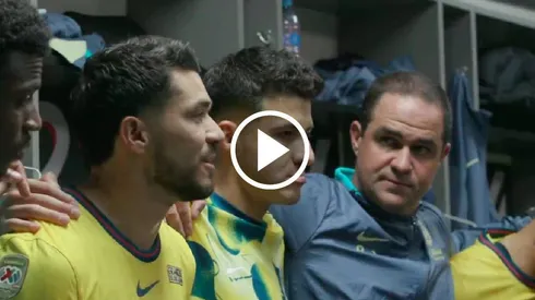 Henry Martín motivó a todos en el vestidor del América