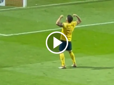 Henry Martín sorprendió a todos con un particular festejo a la grada de Toluca