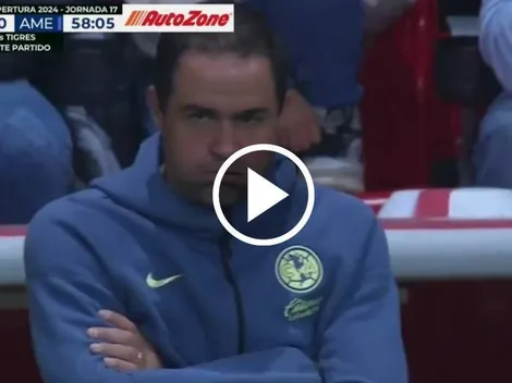 El gesto de fastidio de André Jardine tras el segundo gol de Toluca