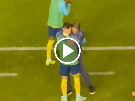 Entrañable festejo de Jardine y Brian al acabar la semifinal