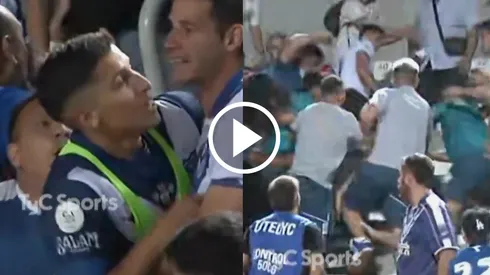 El ex mediocampista Santiago Cáseres se vio involucrado en dura bronca.