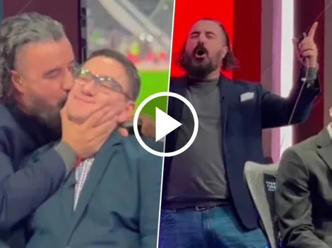 Álvaro Morales celebró el título de América con beso a Jorge Pietrasanta