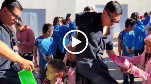 El noble gesto de Malagón entregando regalos a niños de su comunidad