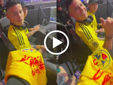 La sorpresiva reacción de James Rodríguez al recibir playera del América