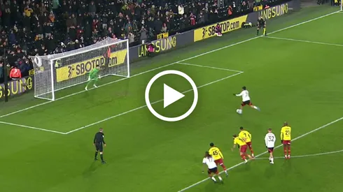 Así fue el excelso cobro de Raúl Jiménez ante Watford en Carabao Cup