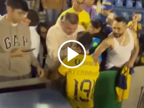 Canterano del América regala la playera del partido a su padre
