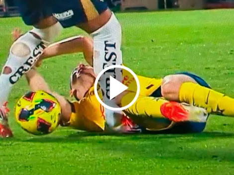 El árbitro y VAR no quieren marcar la tremenda patada contra Fidalgo
