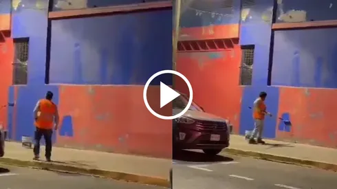 América pinta la fachada del Ciudad de los Deportes.