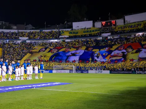 El increíble recibimiento que dieron al América vs. Chivas con un tifo de leyendas del club
