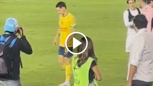 Fidalgo no terminó bien el partido.