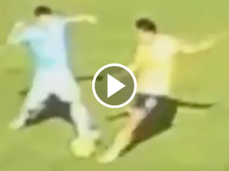 Momento en que Idrissi habría fracturado el tobillo de Cervantes