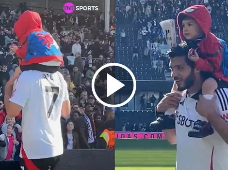Raul Jimenez celebró victoria ante Liverpool con su hijo en brazos
