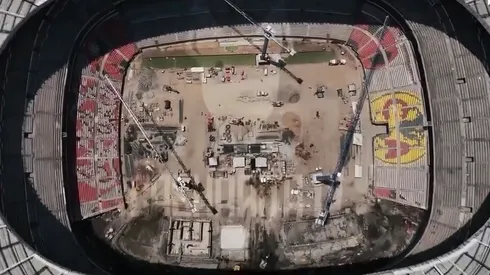 El Azteca luce lejano a quedar cien por ciento remodelado.