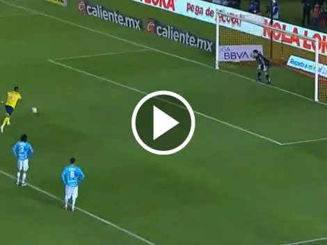 Búfalo Aguirre y su "oso" en el América vs. Pachuca